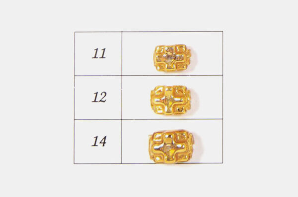 Golden Hollow Beads 2 | 232 39 101 - Image 3