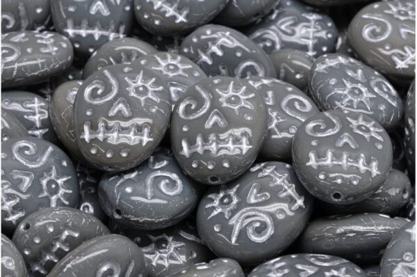 Woodoo Funny Face Beads 16x13mm - Image 1