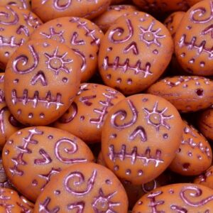 Woodoo Funny Face Beads 16x13mm