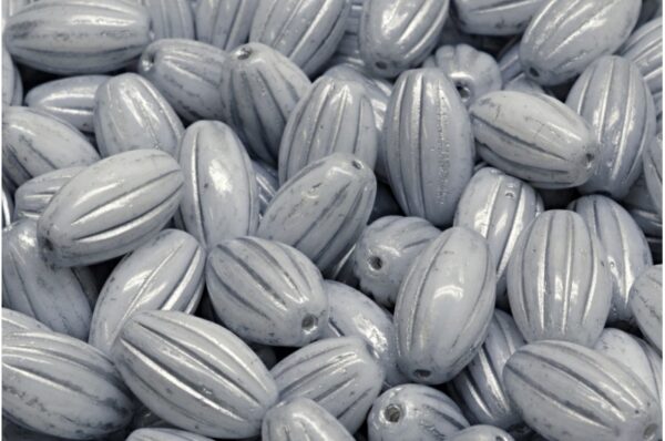 Olive Melon Beads 14x8mm - Image 1