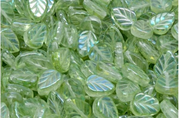 Mint Leaf Beads 10x8mm - Image 1