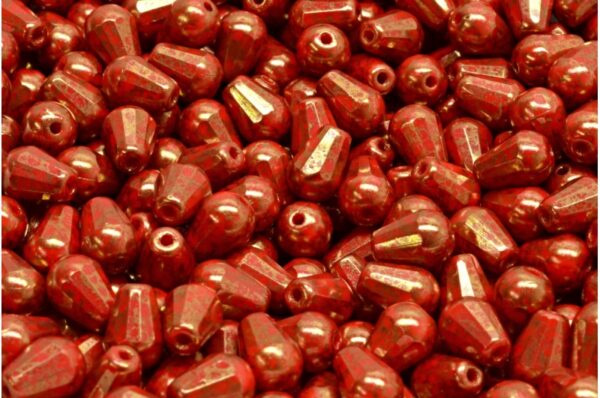 Firepolished Drop Beads 8x6mm - Image 1