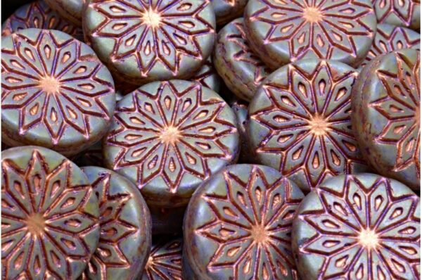 Origami Flower Beads 18x18mm - Image 1