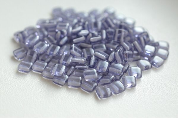 2 Holes Pressed Tile Beads 6x6mm - Imagen 1