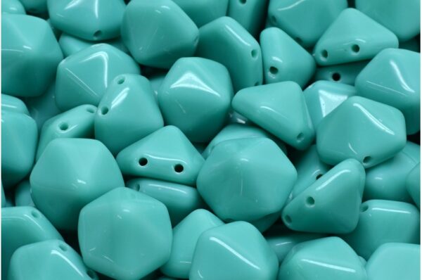 2 Holes Hexagon Pyramid Beads 12x12mm - Image 1
