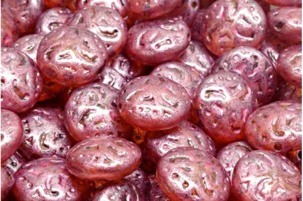 Lentil Beads with Ornaments 14mm - Imagen 1