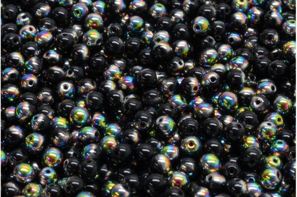 Round Druck Beads 4mm - Image 1