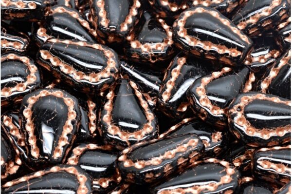 Lacy Tear Drop  Beads 17x12mm - Imagen 1