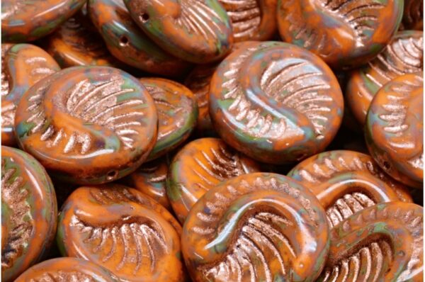 Fossil Coin Beads 19x19mm - Image 1