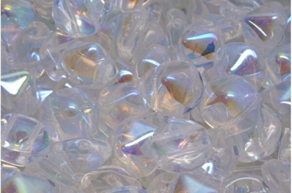 2 Holes Hexagon Pyramid Beads 12x12mm - Image 1