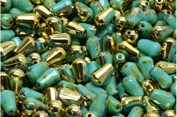 Firepolished Drop Beads 8x6mm - Image 1