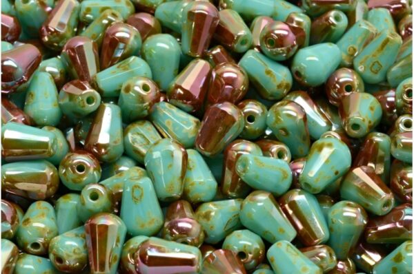 Firepolished Drop Beads 8x6mm - Image 1