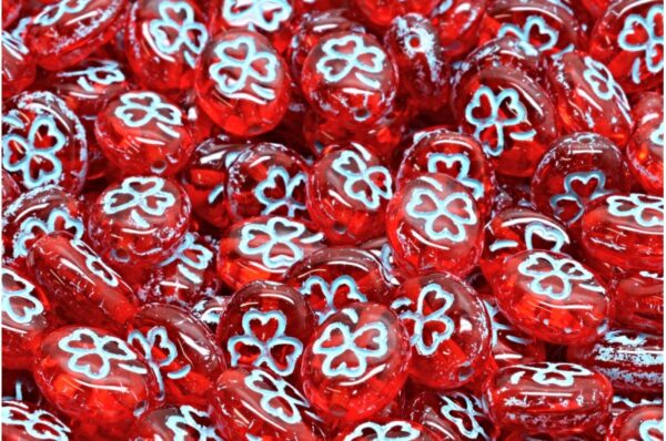 Shamrock Oval Beads 10x8mm - Image 1