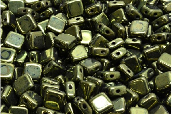 Flat Silky Beads - 2 Holes 6x6mm - Imagen 1