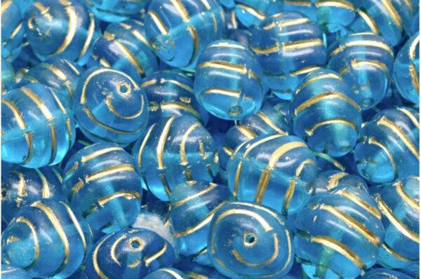 Lined Oval Beads 12x10mm - Imagen 1