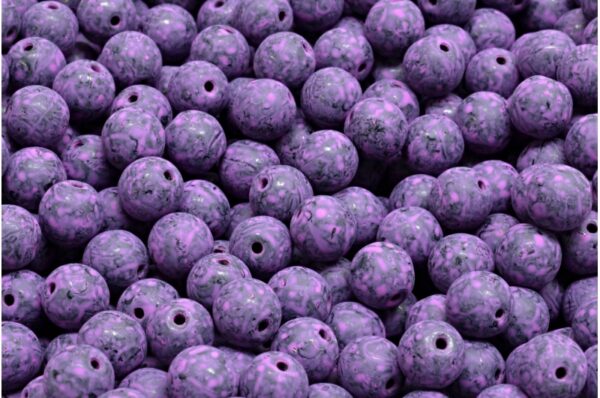 Round Druck Beads 6mm - Image 1