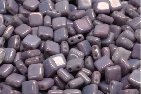 2 Holes Pressed Tile Beads 6x6mm - Image 1