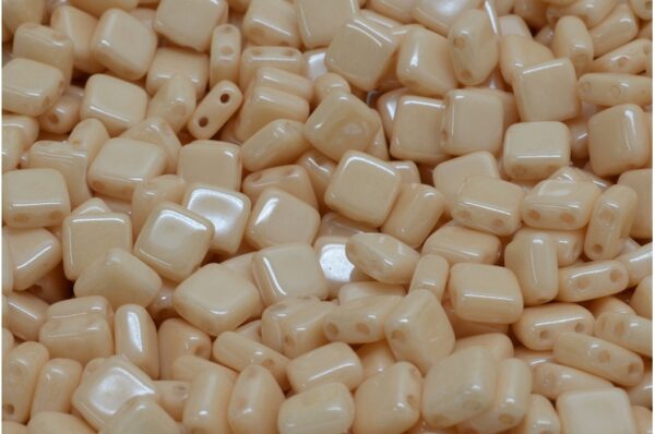 2 Holes Pressed Tile Beads 6x6mm - Image 1