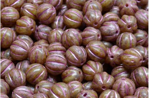 Melon Beads 8x8mm - Image 1