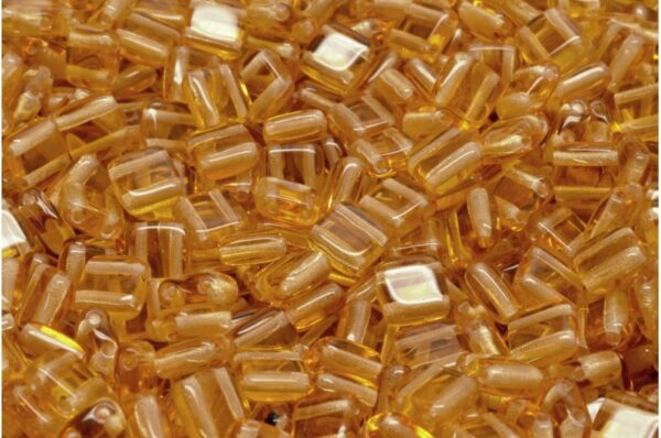 2 Holes Pressed Tile Beads 6x6mm - Image 1