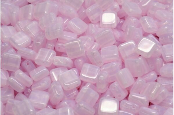 2 Holes Pressed Tile Beads 6x6mm - Image 1
