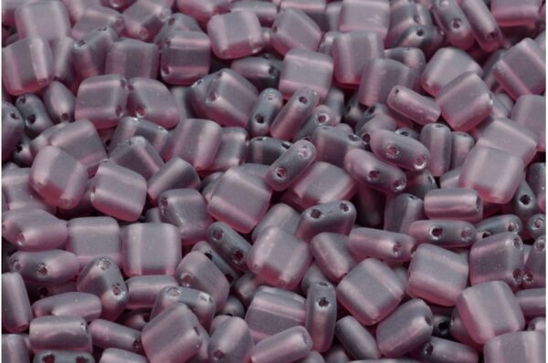 2 Holes Pressed Tile Beads 6x6mm - Image 1