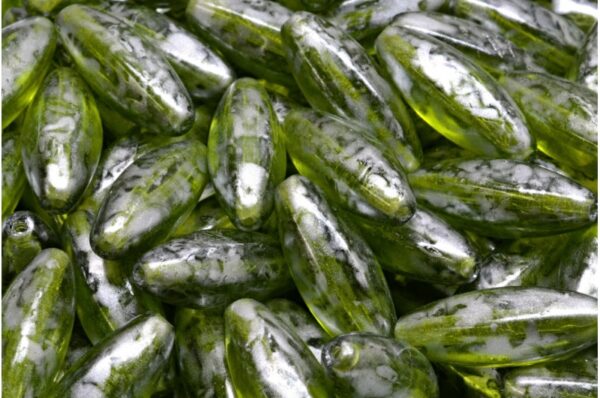 Peeled Olive beads 19x7mm - Image 1
