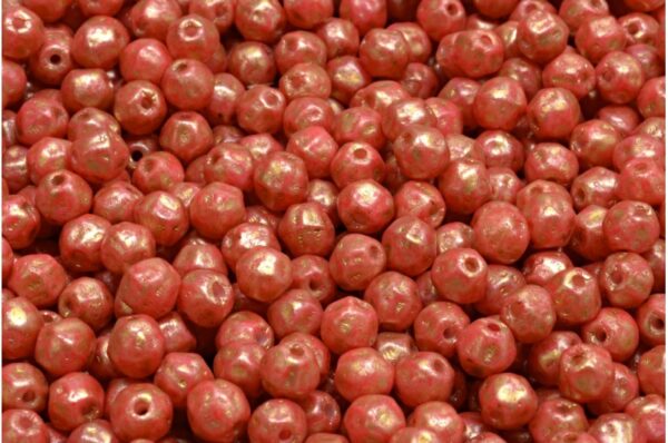 Fancy Round Druck Beads 4x4mm - Image 1