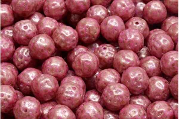 Fancy Round Druck Beads 8x8mm - Image 1