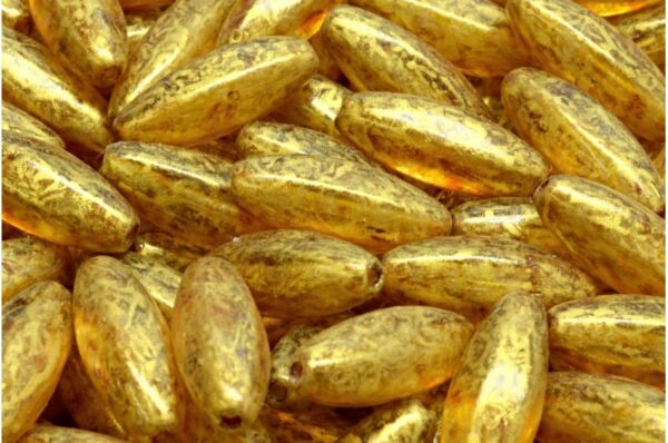 Peeled Olive beads 19x7mm - Image 1