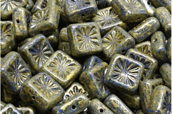 Squared Kiwi Beads 10x10mm - Image 1