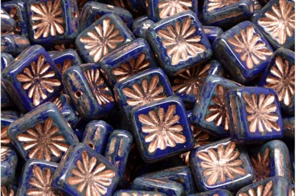 Squared Kiwi Beads 10x10mm - Image 1