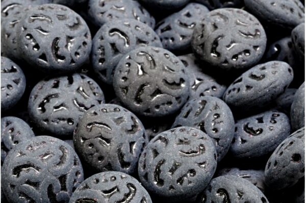 Lentil Beads with Ornaments 14mm - Imagen 1