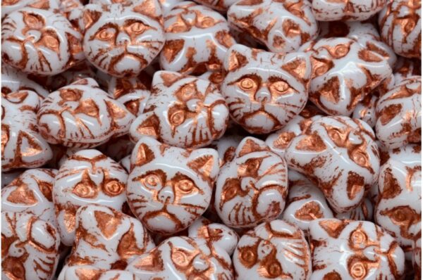 Cat Head Beads  13mm - Image 1