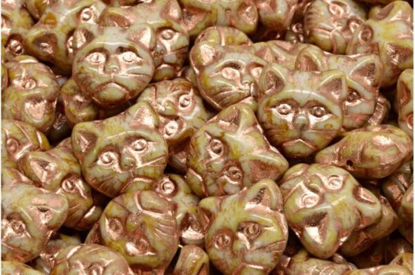 Cat Head Beads  13mm - Image 1