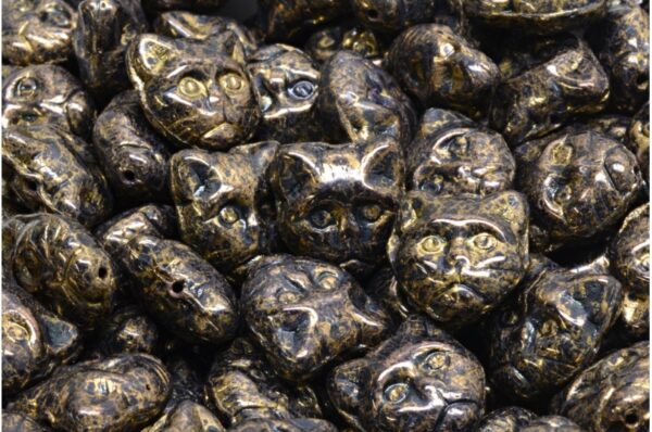 Cat Head Beads  13mm - Image 1