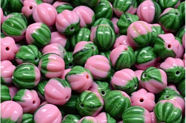 Melon Beads 8x8mm - Image 1
