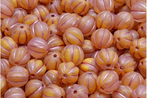 Melon Beads 8x8mm - Image 1