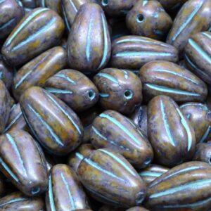 Drop Melon Beads 13x8mm