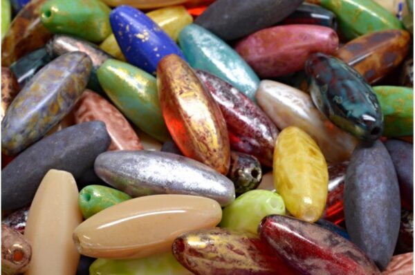 Peeled Olive beads 19x7mm - Imagen 1