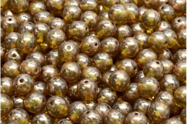 Round Druck Beads 6x6mm - Image 1