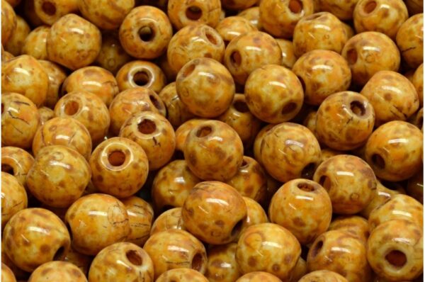 Round Druck Beads with BIG HOLE 2,0mm - Imagen 1