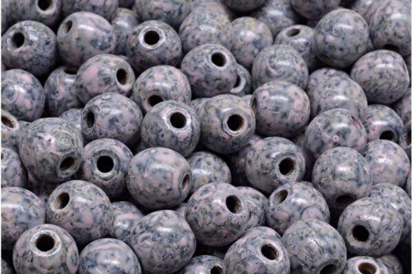 Round Druck Beads with BIG HOLE 2,0mm - Imagen 1