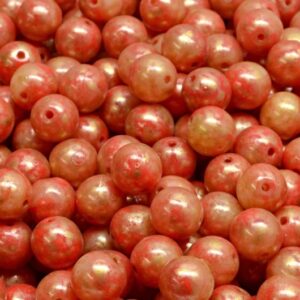 Round Druck Beads 6x6mm
