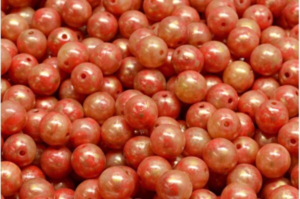 Round Druck Beads 6x6mm - Image 1