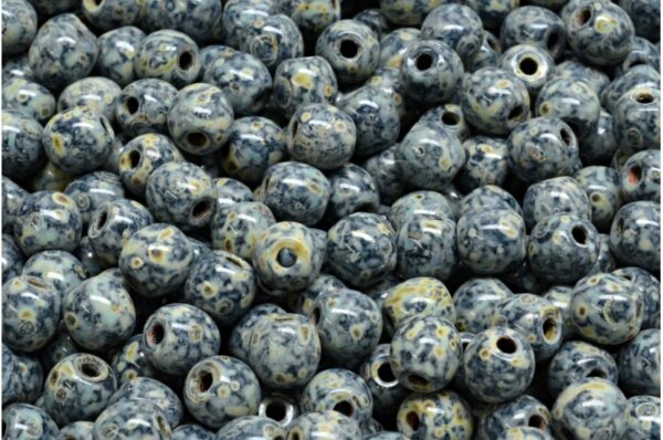 Round Druck Beads - Big Hole 1,5mm - Image 1