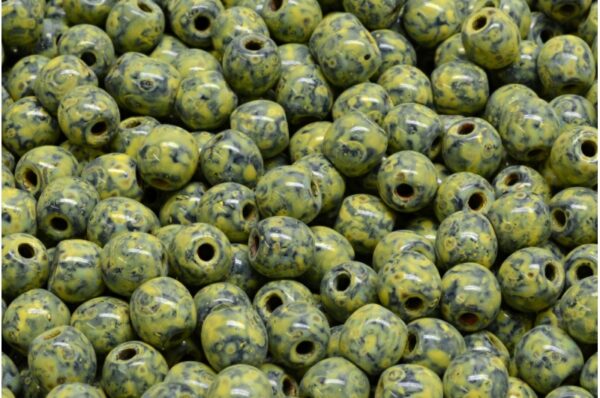 Round Druck Beads - Big Hole 1,5mm - Image 1