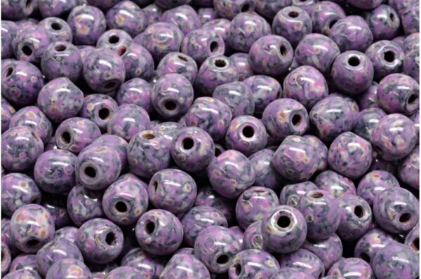 Round Druck Beads - Big Hole 1,5mm - Image 1