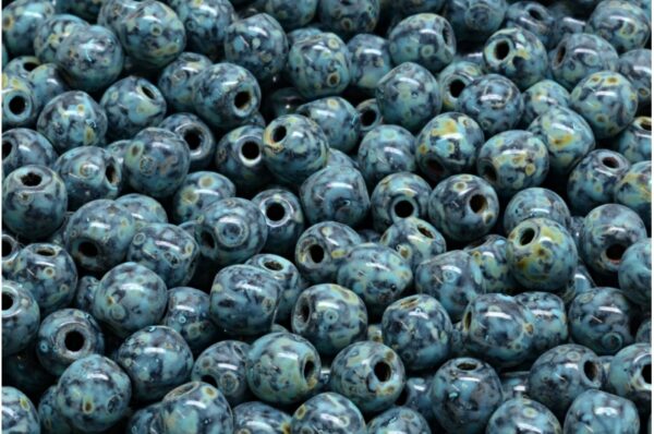 Round Druck Beads - Big Hole 1,5mm - Image 1