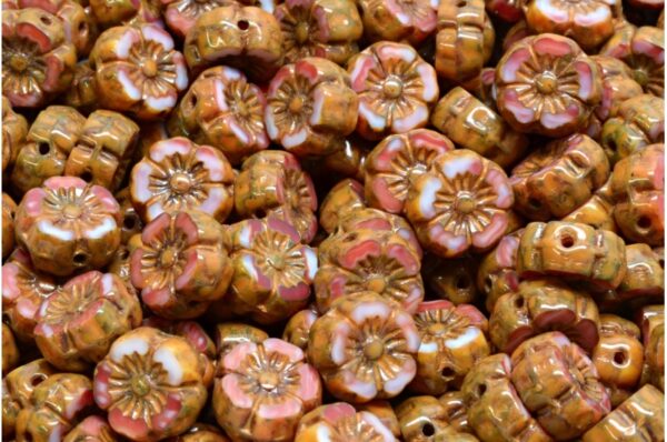 Hawaian Flower Beads 8x8mm - Image 1